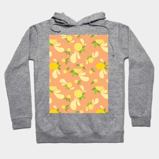 Citrus Splash Seamless Surface Pattern Design Hoodie by zarya_kiqo